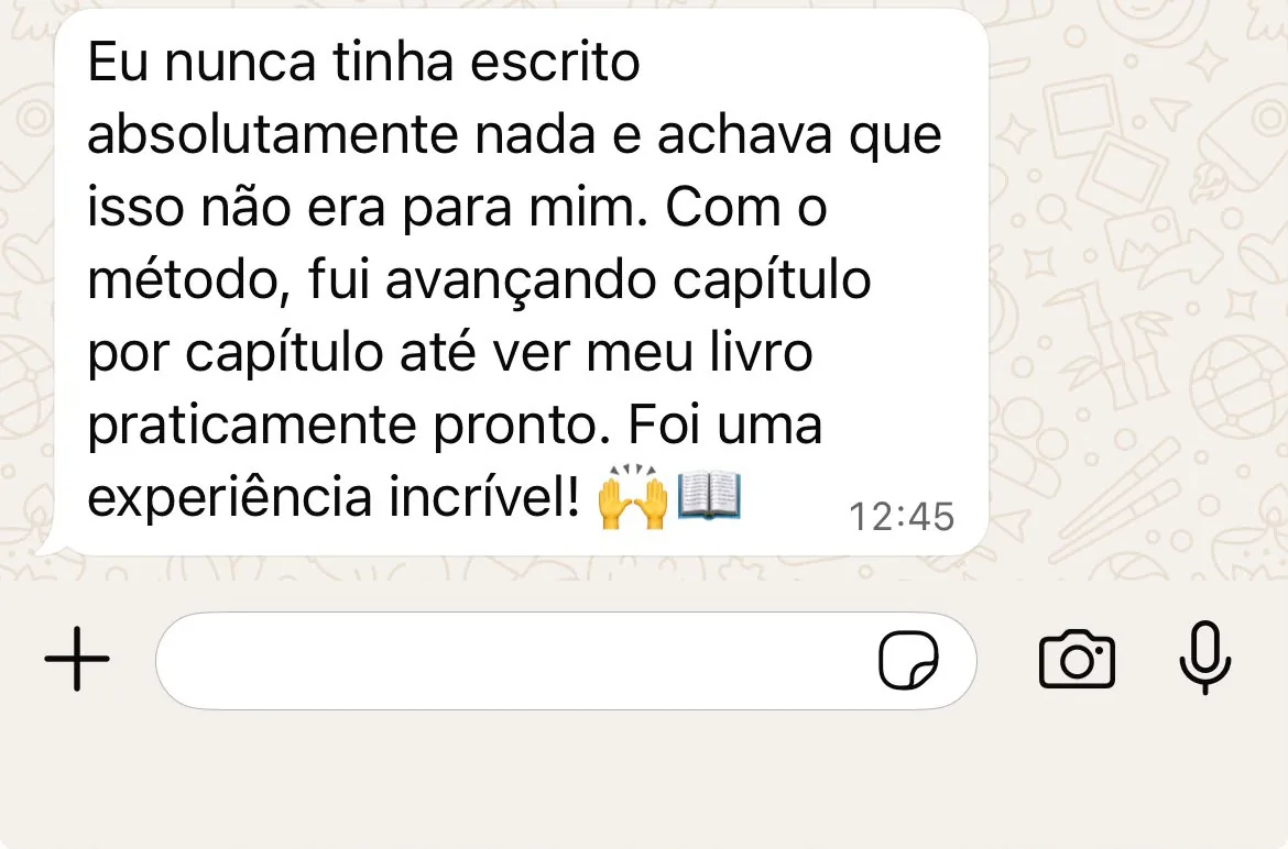 Depoimento sobre o curso Escreva seu Livro